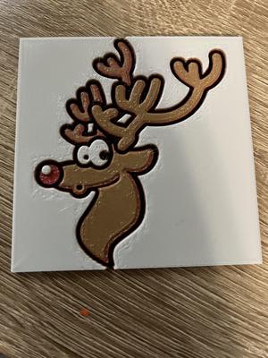 Cartoon Rudolph - Hueforge