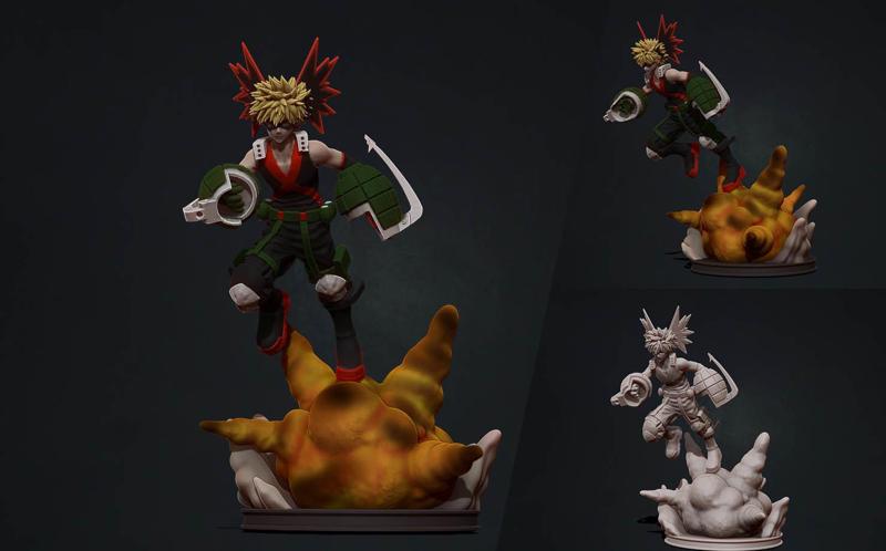 My Hero academia - mha - bakugo figurine 3d print