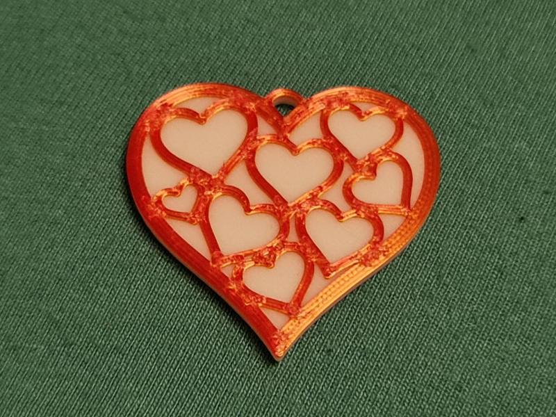 Heart and little hearts (pendant & keychain)