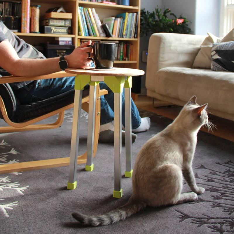Print Table Contest - Corner Connecter and Foot for 1" Aluminum Extrusion.