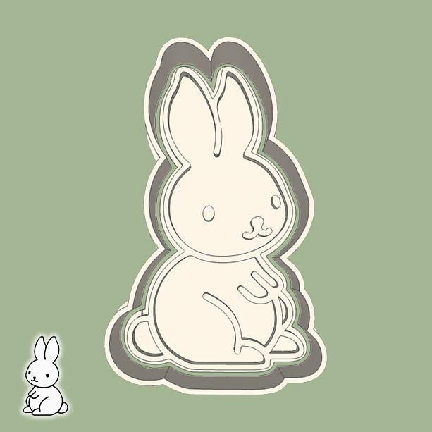 Animals cookie cutters - bunny (rabbit) (style 3)