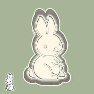 Animals cookie cutters - bunny (rabbit) (style 3)