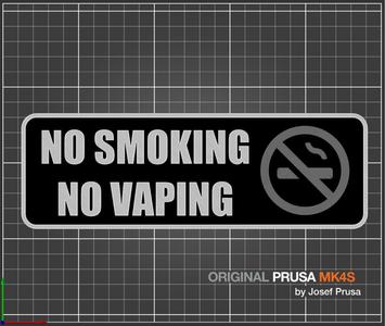 No Smoking / No Vaping Sign
