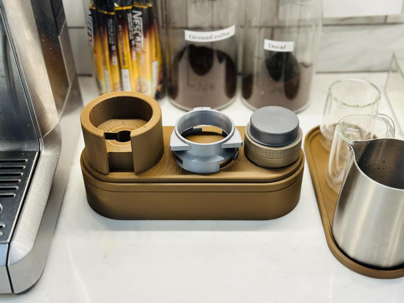 Breville Espresso Tamping Station with tray and storage