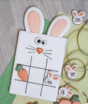 Rabbit 3 in a row cookie cutter and stamp