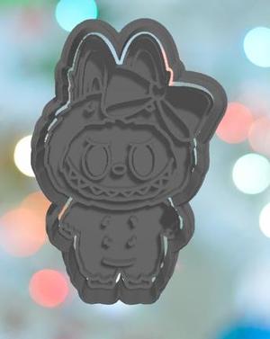 Labubu Standing With Bow Cookie Cutter