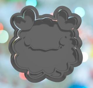 Valentines Day Fluffy Monster Cookie Cutter