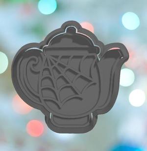 Halloween Tea Pot With Web Cookie Cutter
