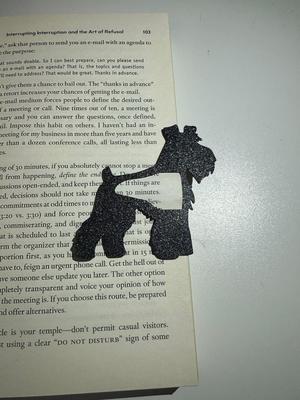 Schnauzer dog bookmark
