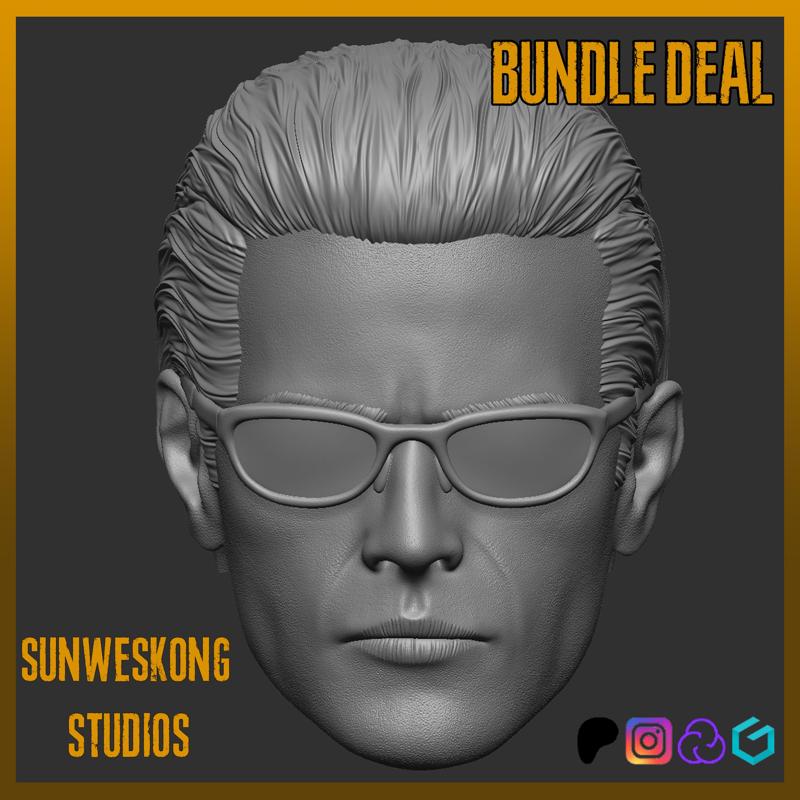 Residual Evil 1 Albert Wesker Headsculpt Bundle