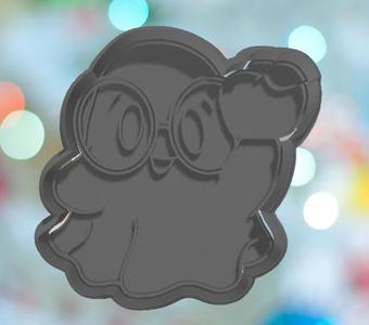 Halloween Nerdy Ghost With Apple Cookie Cutter