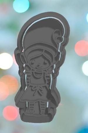 Christmas Girl Elf Cookie Cutter