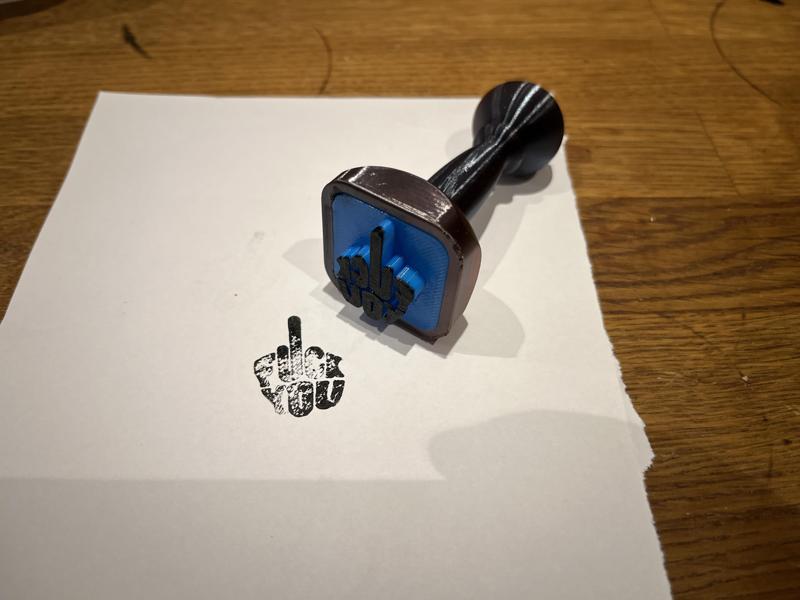 Stamp and holder for custom 30 x 30 mm stamps