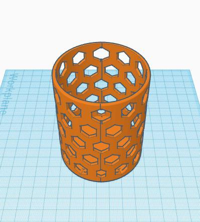 Honeycomb pen holder