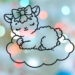 Llama Girl Sleeping On Cloud Cookie Cutter