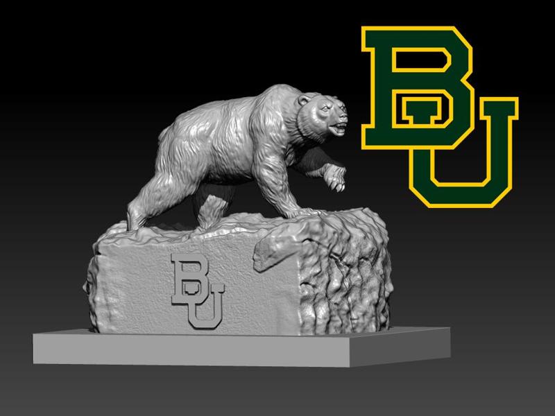 NCAA - Baylor University's American Black Bear mascot - 3d Print