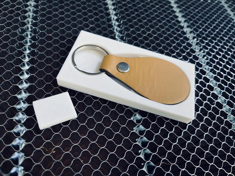 Support (guide) laser avec cadrage Lightburn pour porte clé en cuir