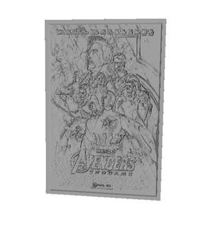 Avengers Endgame Movie Poster Lithophane