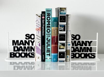 "So Many Damn Books" Bookends