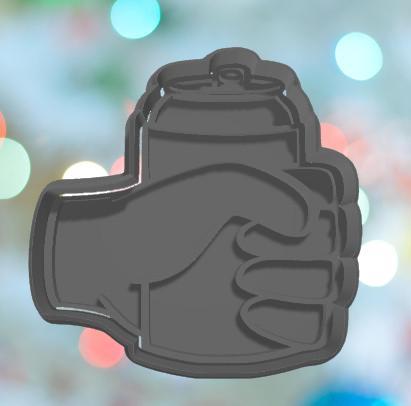 Fathers Day Beer Holding Cookie Cutter