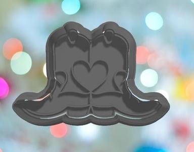 Cowboy Boots With Heart Cookie Cutter