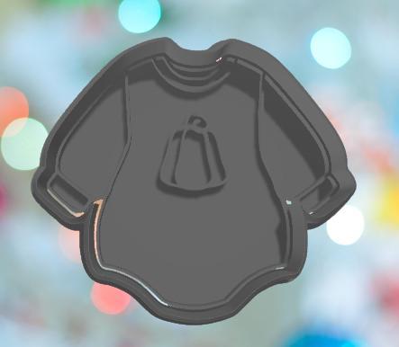 Baby Shower Pumpkin Long Onesie Cookie Cutter