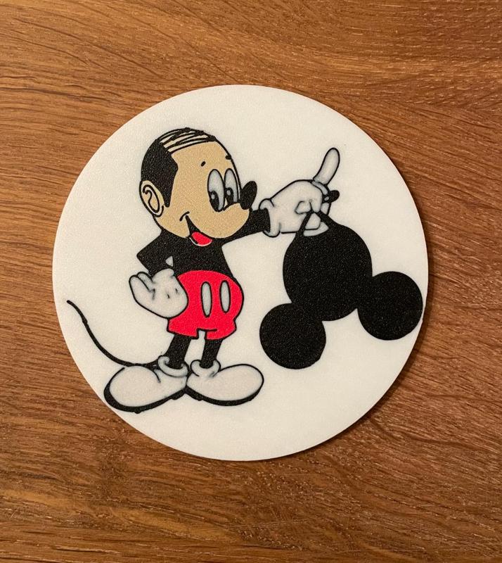 Middle Aged Mickey Mouse / 4 color / Funny Coaster