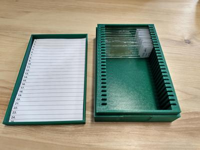 Microscopy slide box