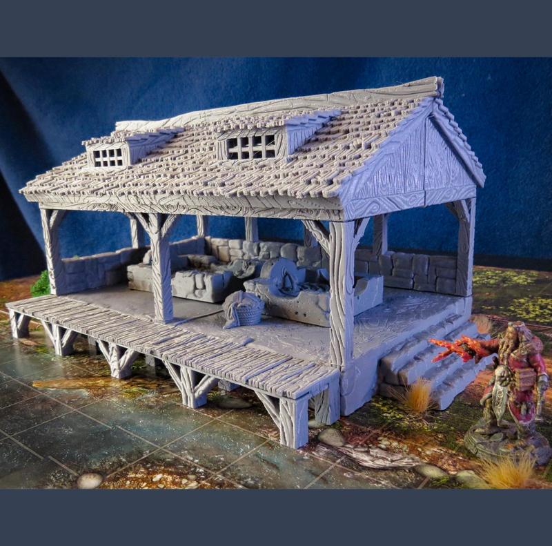 Washhouse and woodcutter