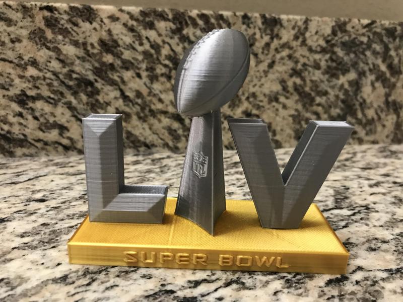 Super Bowl 55 (LV) - Trophy Logo Stand