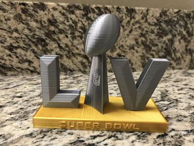 Super Bowl 55 (LV) - Trophy Logo Stand