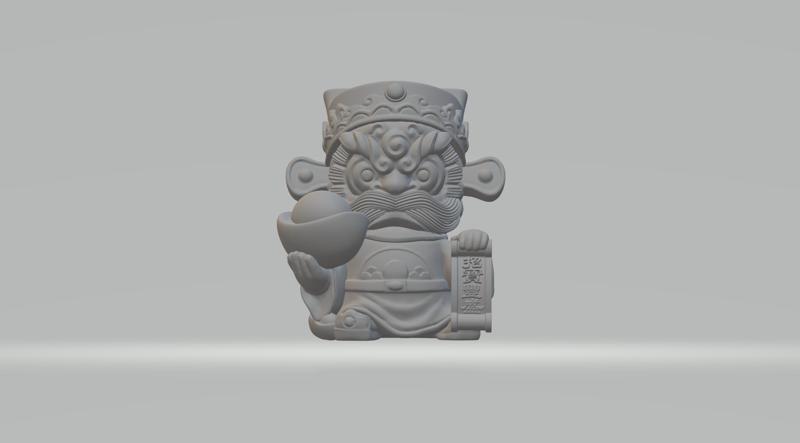 Chinese Mythical Creature Qilin - God of Wealth 3D print model
