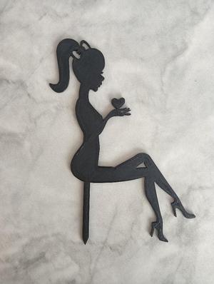 Cake woman silhouette