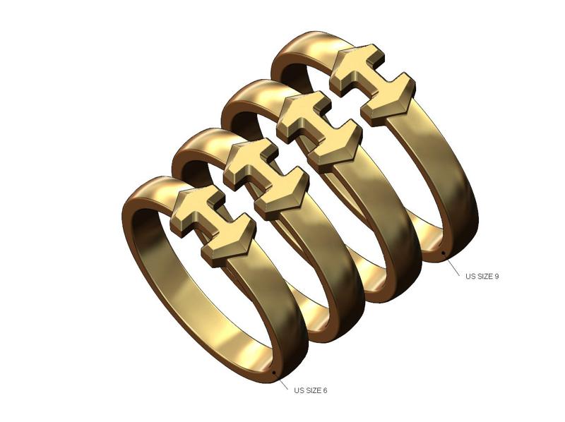 Hermes Super H cigar band US sizes 6to9 3D print model