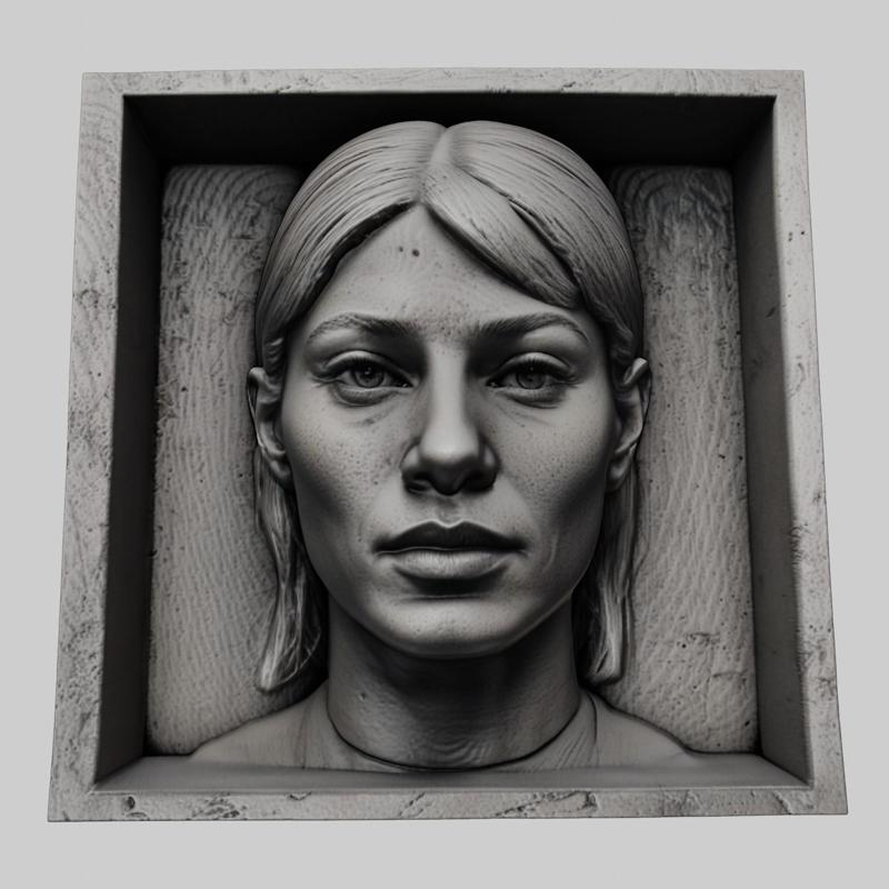 Rosamund Pike head relief actress