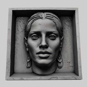Salma Hayek head relief actress