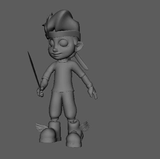 Cloud boy character-Low poly character