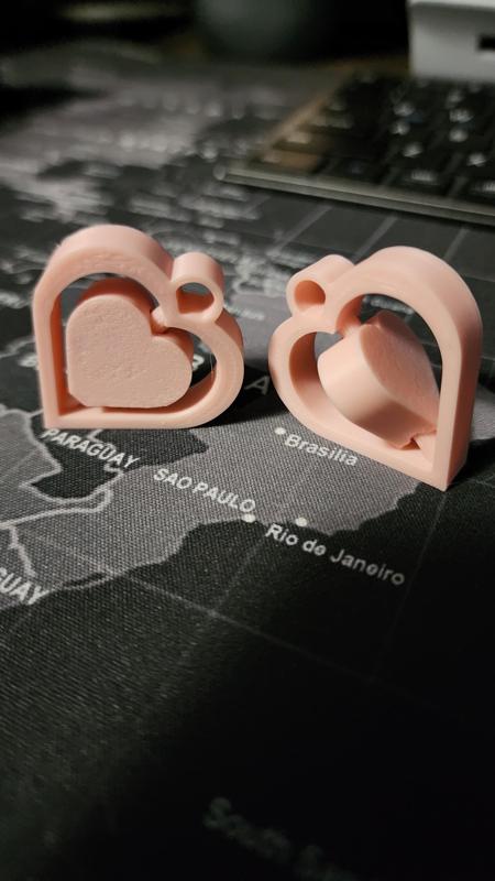 Spinning Heart Keychain - Fidget Toy