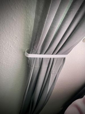 Curtain holder oval with 3 screws - ideal for attic and roof slope (Dachschräge)