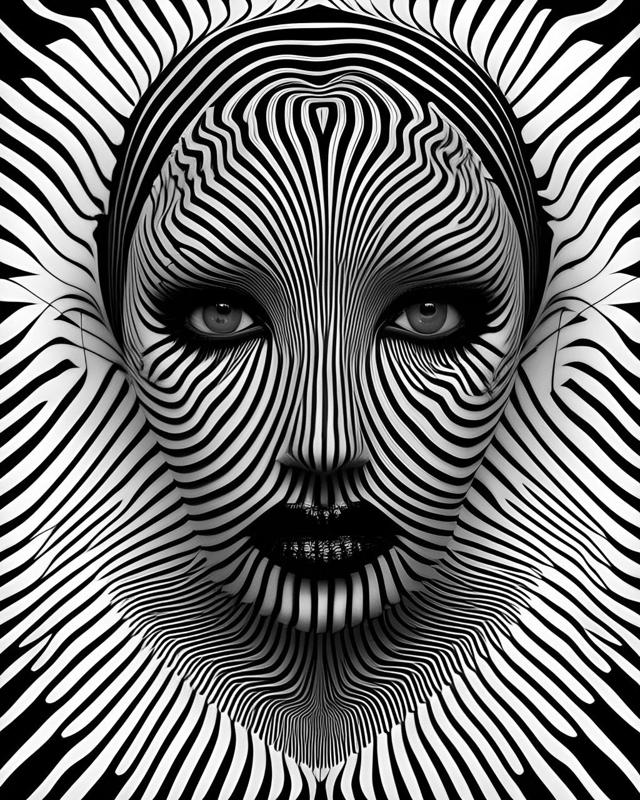 Hueforge Zebra Girl Illusion Painting