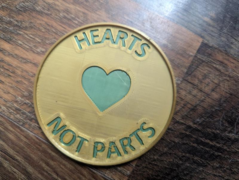 Hearts Not Parts Coaster