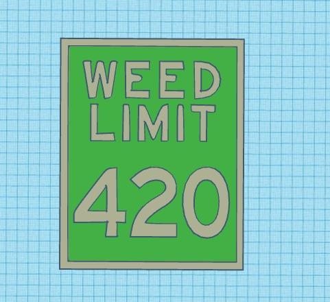 Weed limit 420 wall art