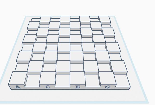 Tablero de ajedrez (Pintar casillas levantadas [oscuras])