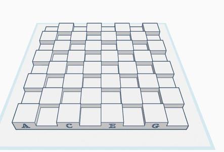 Tablero de ajedrez (Pintar casillas levantadas [oscuras])