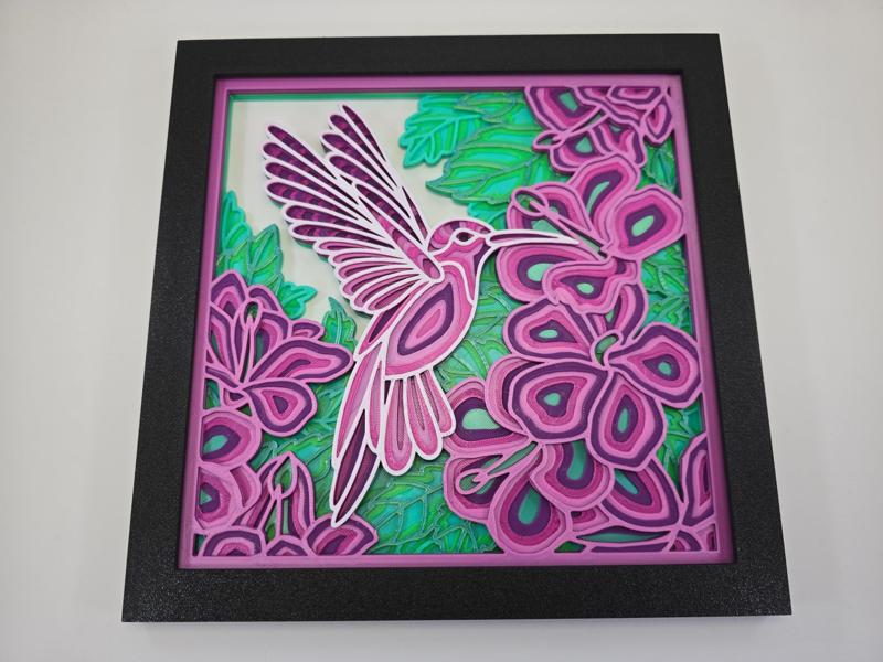 Mandala Hummingbird 3D Wallart