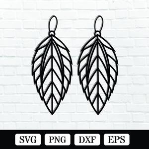 Feather Earring Metal Wall Art Laser Cut SVG