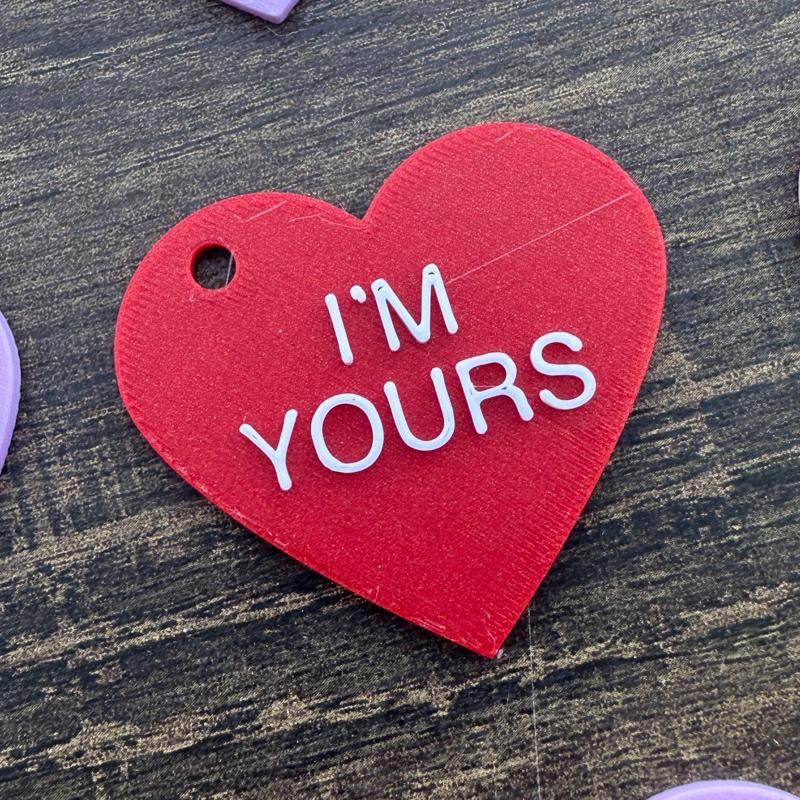 I'm Yours Conversation Heart Keychain