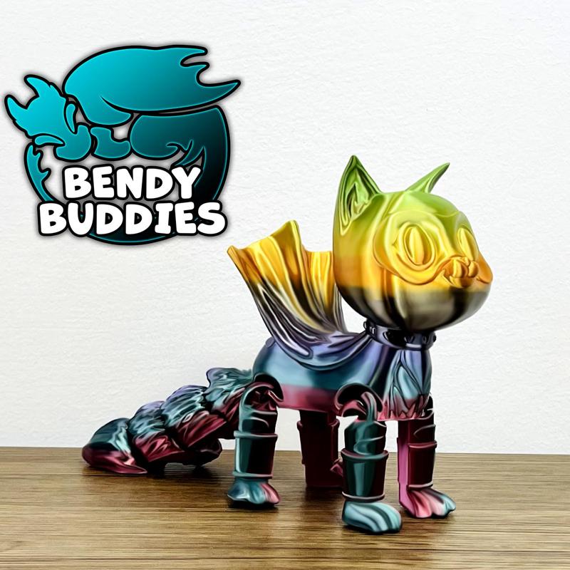 Super Caty Kitten / Cat Articulated / Print-in-Place Hero Creature / Cute Feline Beast / Fantasy World Beast