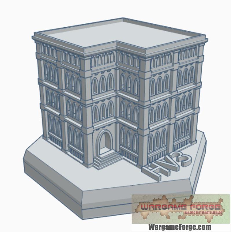 Gothic Building 70 Hex Map Scale HMSG070