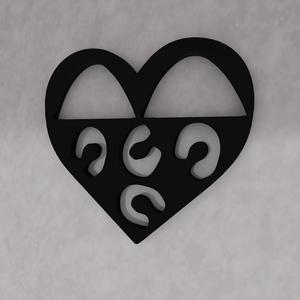 Heart WALL ART DECOR 2D SCULPTURE WAHKAY8